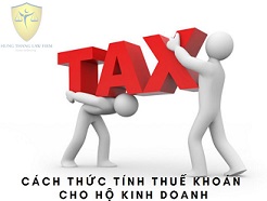 Cách thức tính thuế khoán cho hộ kinh doanh