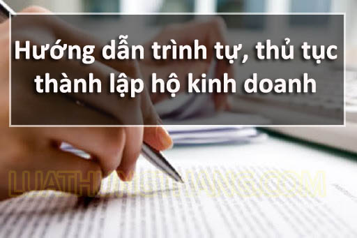 Thủ tục thành lập hộ kinh doanh