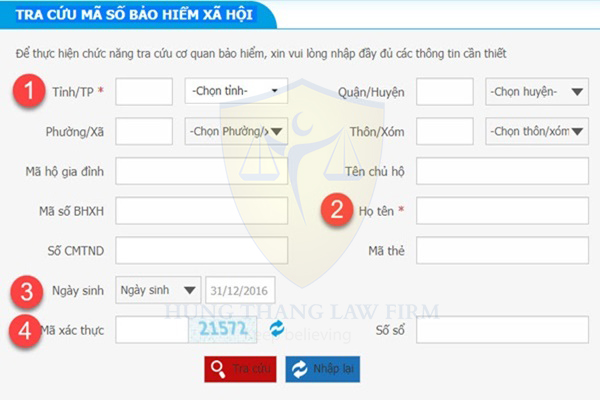 Tra cứu mã số bảo hiểm xã hội
