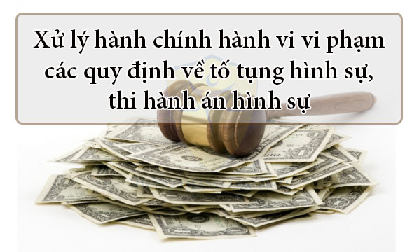 Xử lý hành chính hành vi vi phạm các quy định về tố tụng hình sự, thi hành án hình sự
